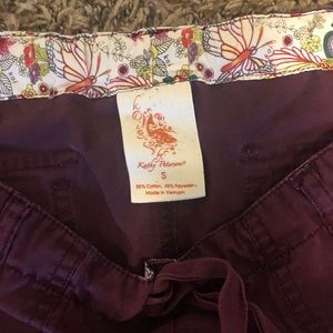 Size small merlot purple Koi scrubs pants